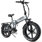 SAMEBIKE XWLX09 IT Electric Bike - 500W Motor 48V10AH Battery 40KM Range Mechanical Disc Brakes - Silver Grey